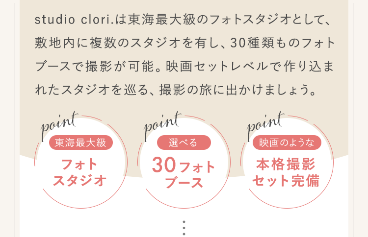 30種類ものフォトブースで撮影が可能。